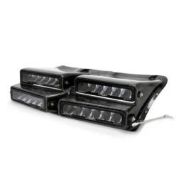 Kit 4 rampes LEDs carbone...