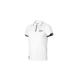 Polo Col Zippé SPARCO Blanc...