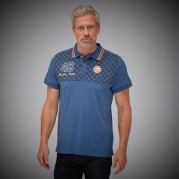 Polo piqué GULF Racing bleu...